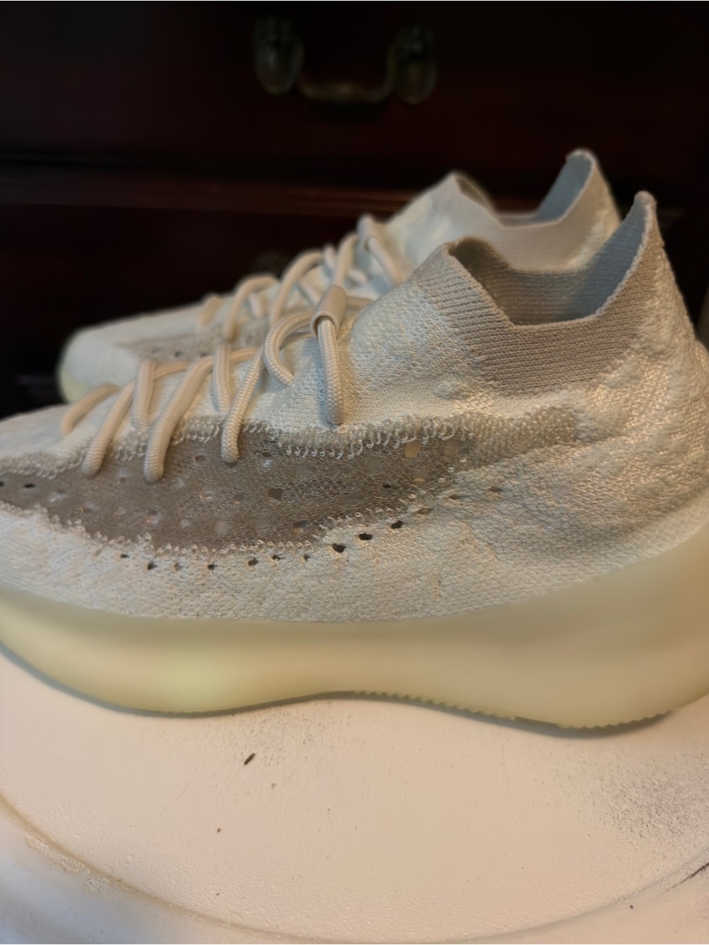 Yeezy Boost 380 Calcite Glow Men’s Athletic Sneaker —  White/Beige